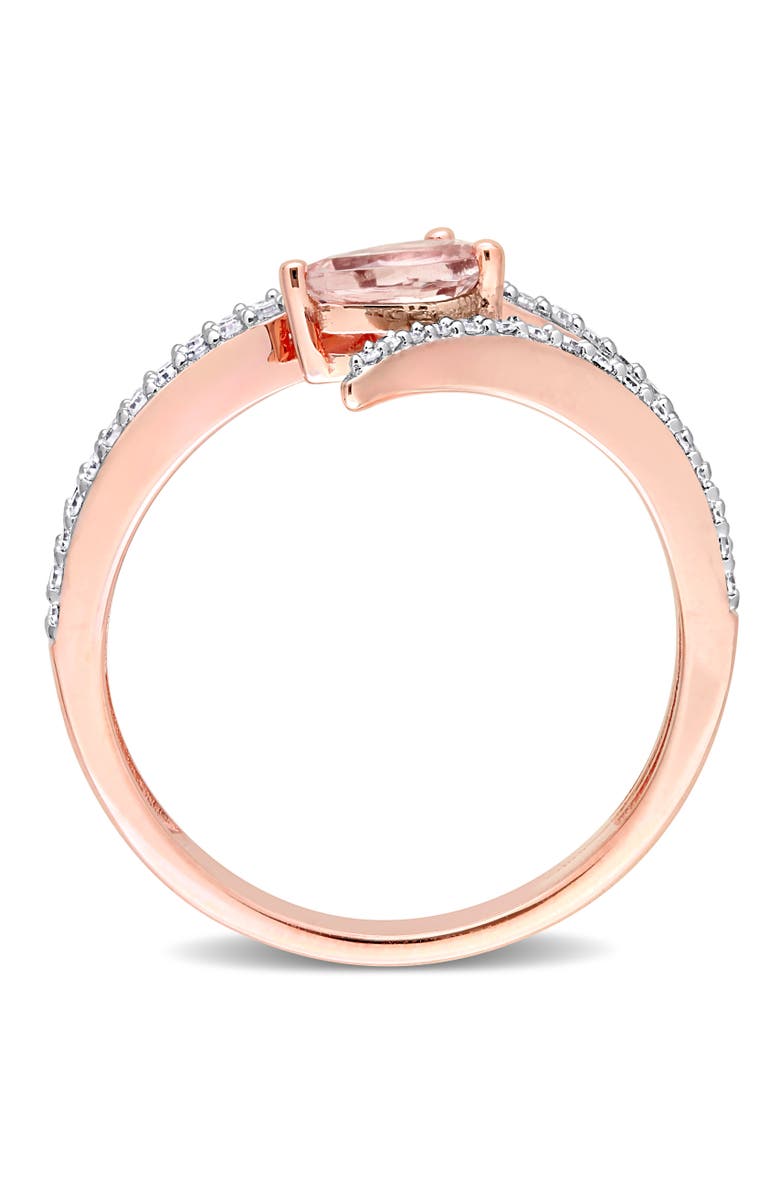 Julianna B. Morganite & Diamond Open Wrap Ring 10k, Alternate, color, Morganite