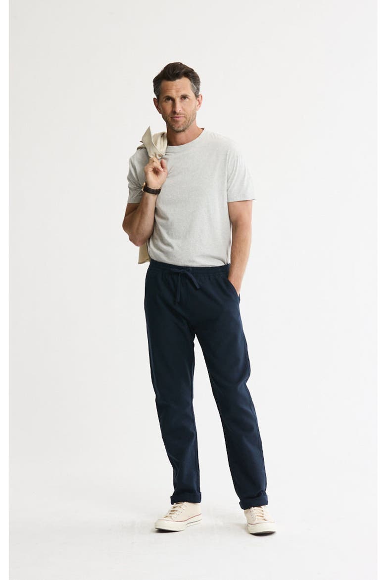 Cotton Twill Drawstring Pants, Alternate, color, Navy