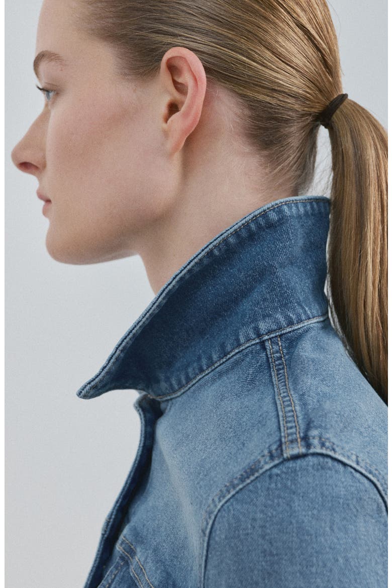 Crop Jean Jacket, Alternate, color, MEDIUM BLUE