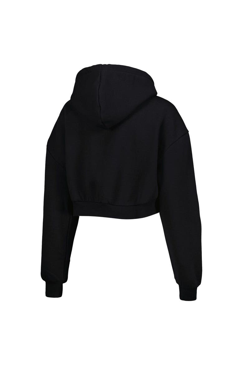Women's The Wild Collective Black Phoenix Mercury Washed Cropped Pullover Hoodie, Alternate, color, Black