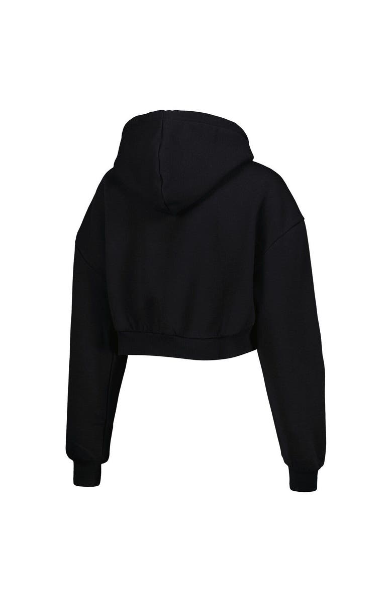 THE WILD COLLECTIVE Women's The Wild Collective Black Phoenix Mercury Washed Cropped Pullover Hoodie, Alternate, color, Black