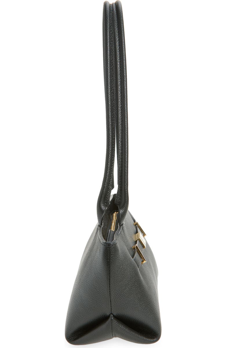 DeMellier The New York Leather Shoulder Bag, Alternate, color, Black