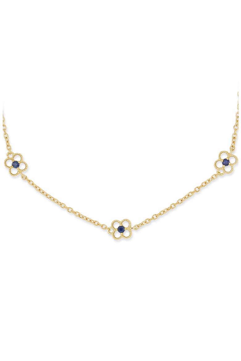 El Mar 18K Yellow Gold Sapphire Flower Line Bracelet, Alternate, color, 18K YELLOW GOLD