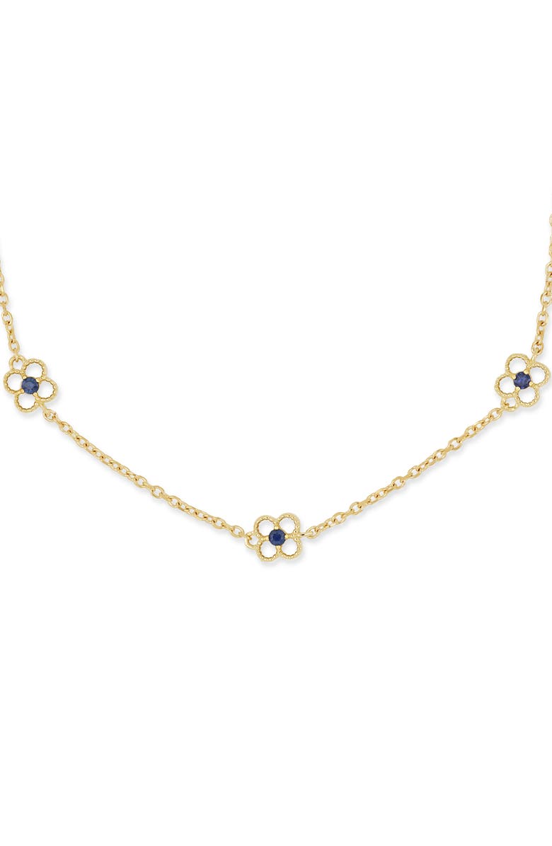Bony Levy El Mar 18K Yellow Gold Sapphire Flower Line Bracelet, Alternate, color, 18K Yellow Gold