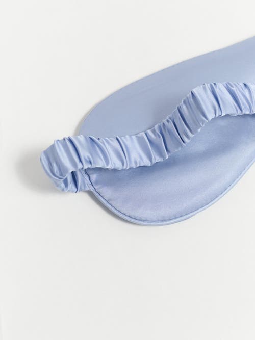 Lost Pattern Nyc Silk Sleep Eye Mask In Blue
