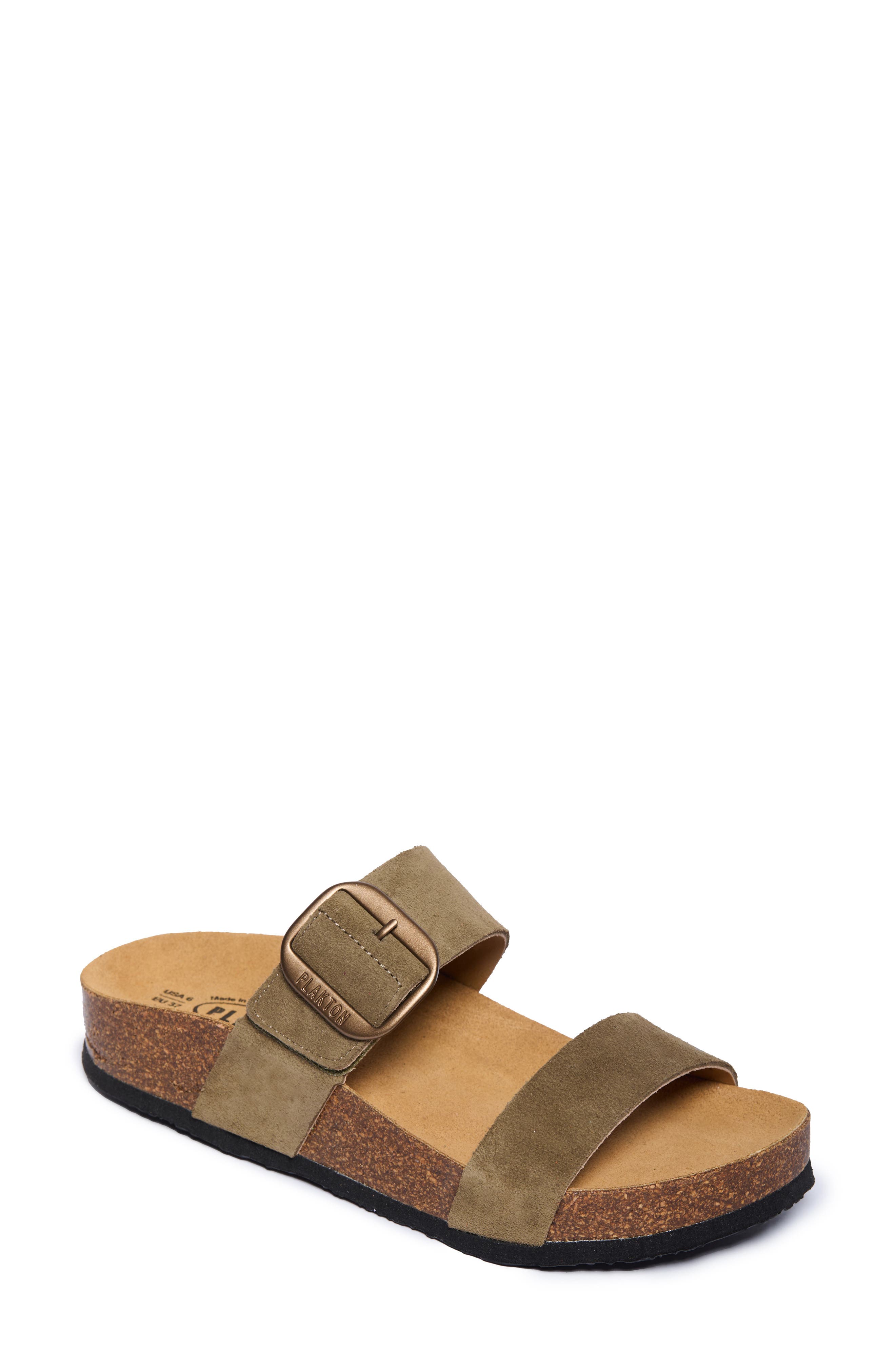 Plakton Claire Double Strap Slide Sandal