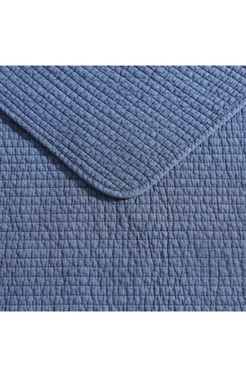 Nautica Seashore Stitch King Quilt Sham Set In Navy