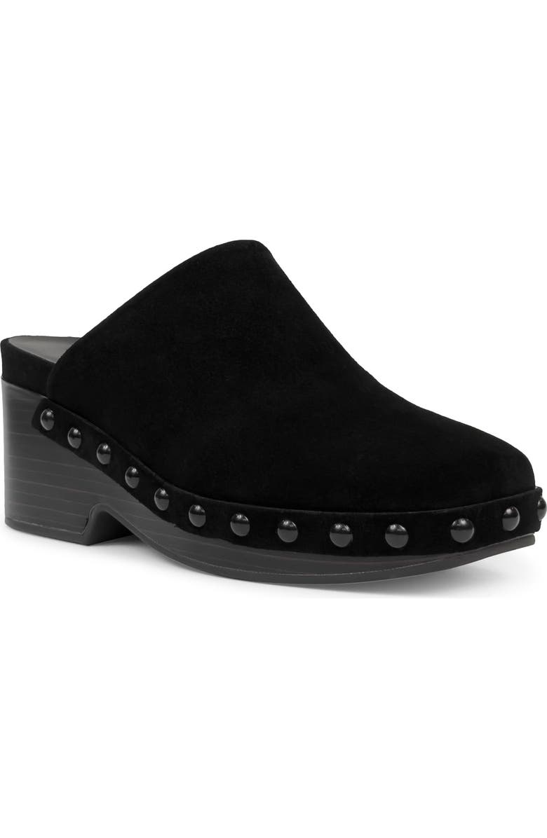 Aerosoles Cheryl Stud Clog, Main, color, Black Suede With Studs
