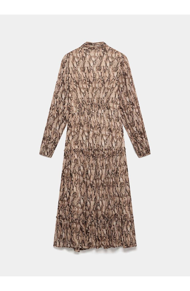 MINT VELVET Snake Print Midi Dress, Alternate, color, Brown