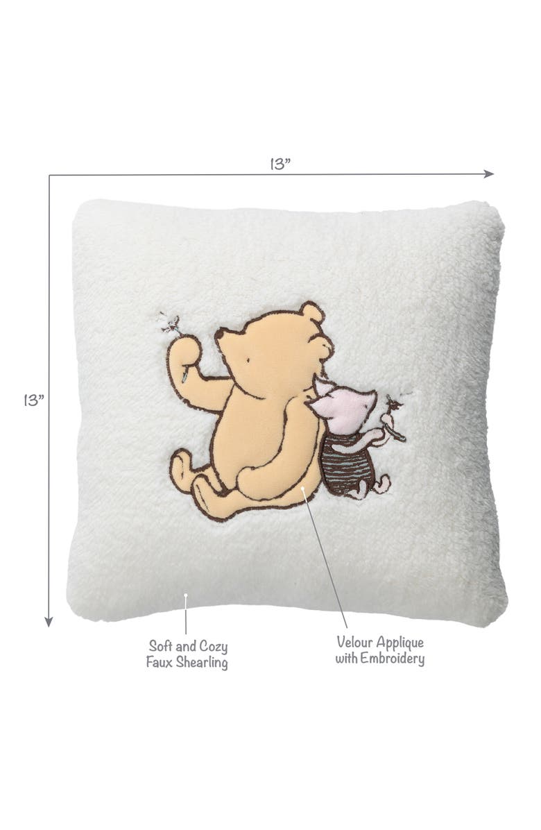 Lambs 
Ivy Storytime Pooh Soft Faux Shearling Nursery Throw Pillow, Alternate, color, Cream