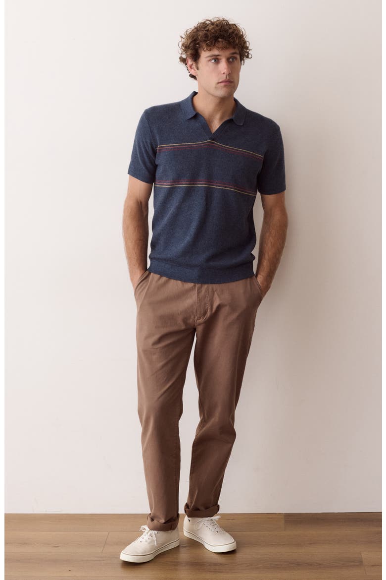 Liam Striped Sweater Polo, Alternate, color, NAVY SUNSET STRIPE