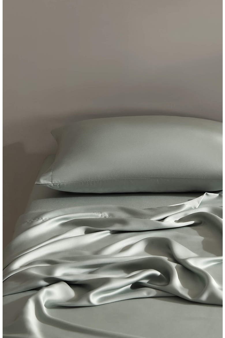 Set of 2 Silky Pillowcases, Alternate, color, SLATE GREY