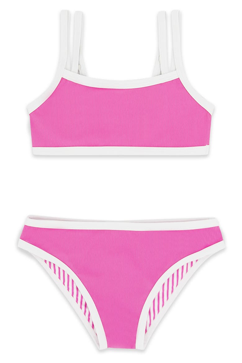 Kids' Maui UPF 50+ Two-Piece Swimsuit, Main, color, PINK SUNSET