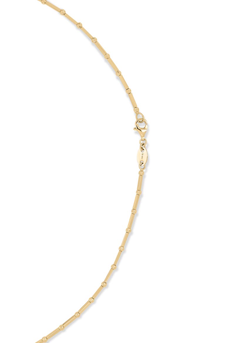 14K Gold Beaded Chain Necklace, Alternate, color, 14K YELLOW GOLD