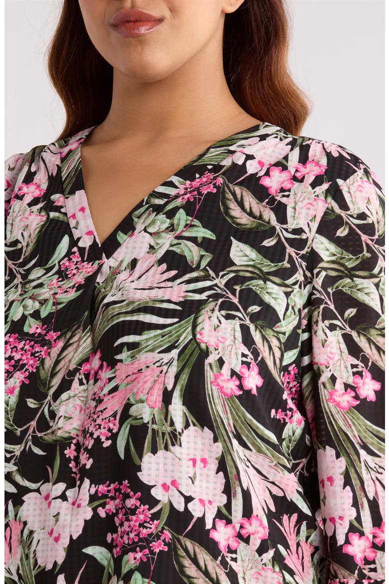 Tropical Floral Print Tunic, Alternate, color, JONES BLACK MULTI