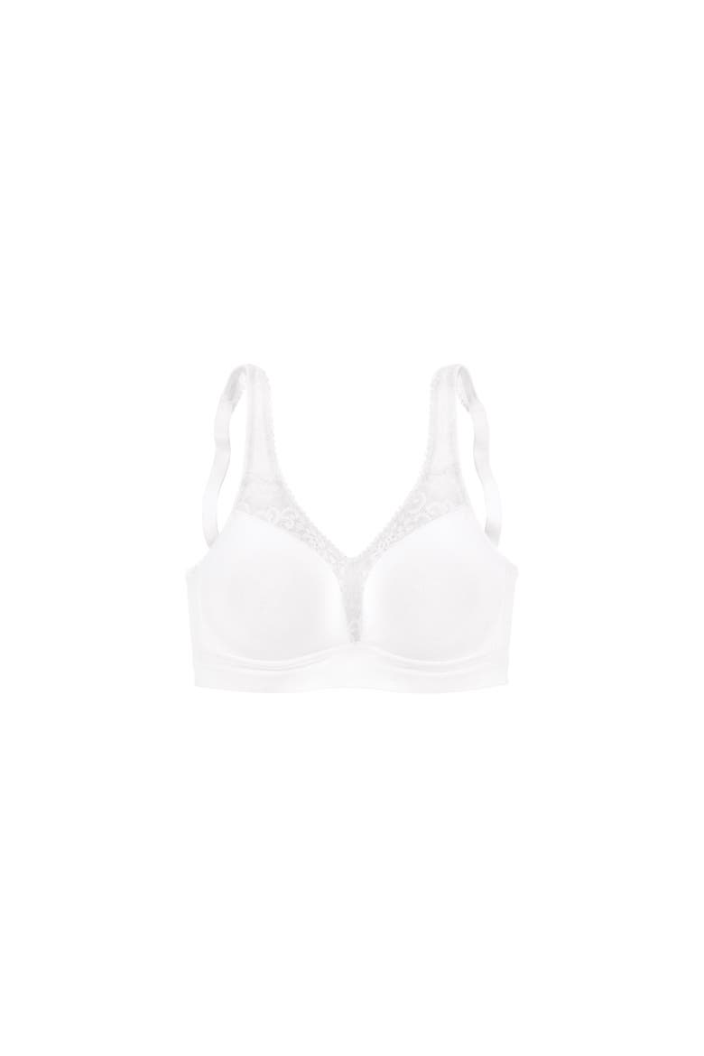 2 Pk Lace Wireless Bras, Alternate, color, Rose & White