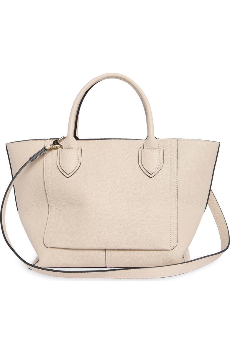 Longchamp Mailbox Medium Leather Top Handle Bag, Alternate, color, Chalk