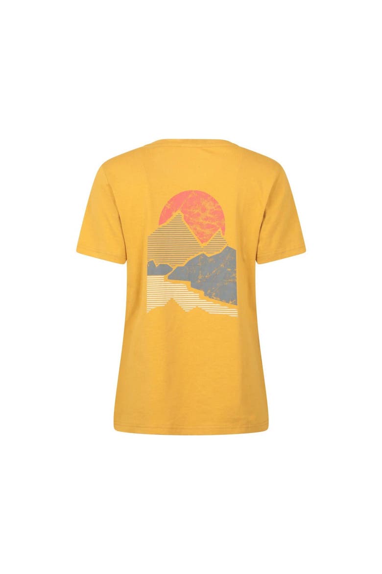 Sunset Back Print T-Shirt, Alternate, color, Mustard