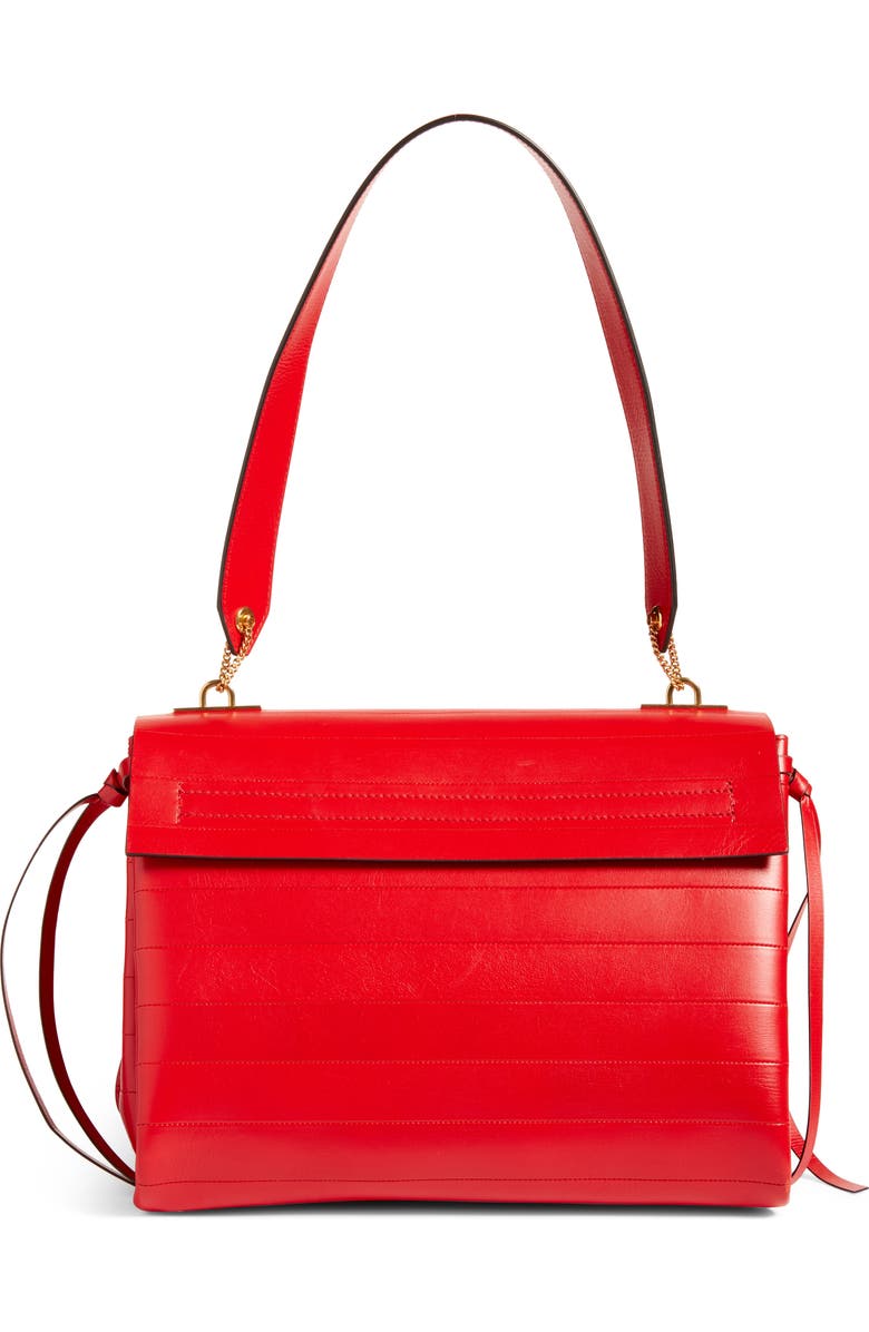 Valentino Garavani Medium V-Ring Leather Shoulder Bag, Alternate, color,