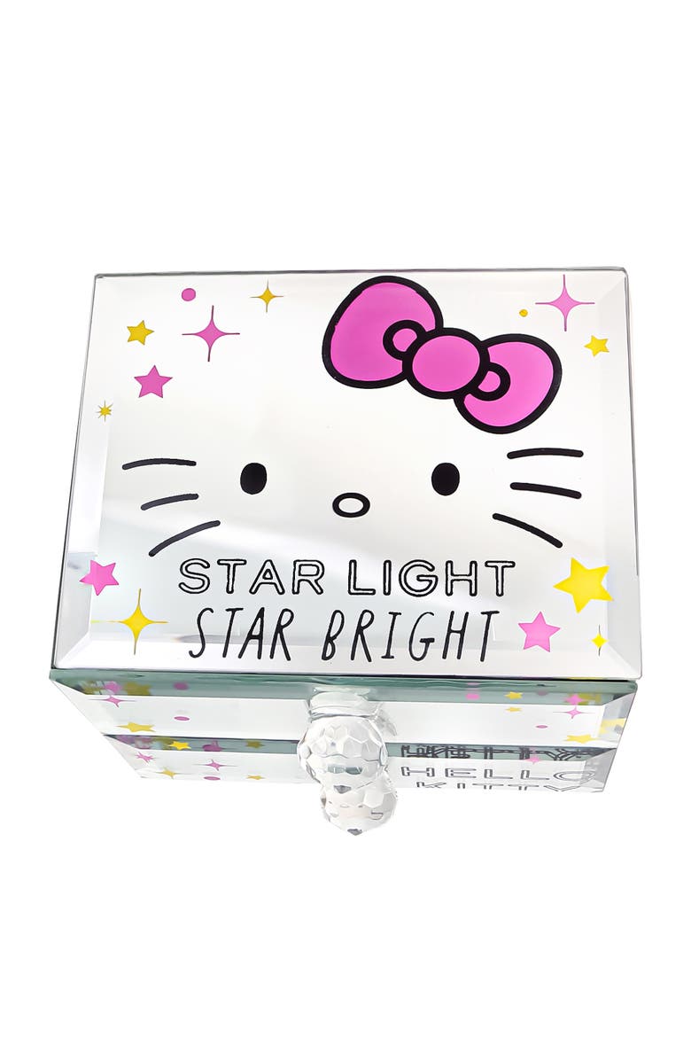 Hello Kitty ''Star Light Star Bright'' Mirror Glass Jewelry Box Organizer, Alternate, color, NO COLOR