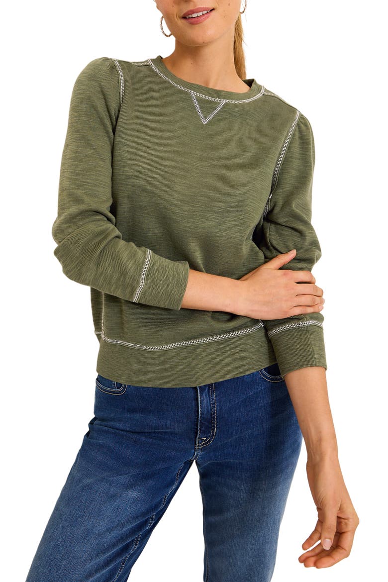 Tobago Bay Crewneck Sweatshirt, Main, color, BANANA LEAVES