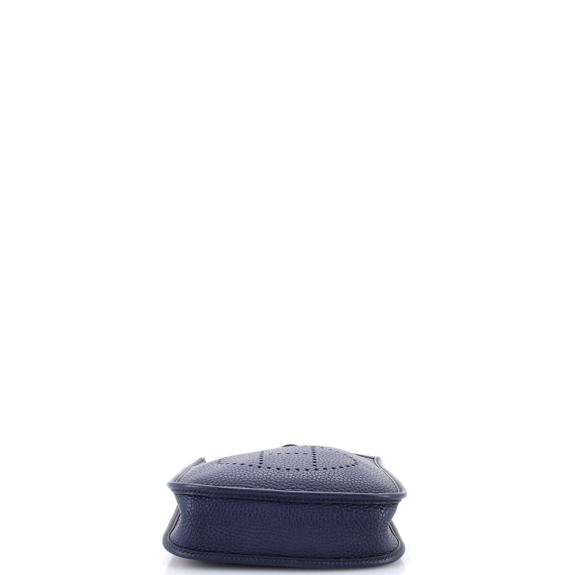 Pre-Owned Hermes Evelyne Bag Gen III Clemence TPM, Alternate, color, Bleu Obscur