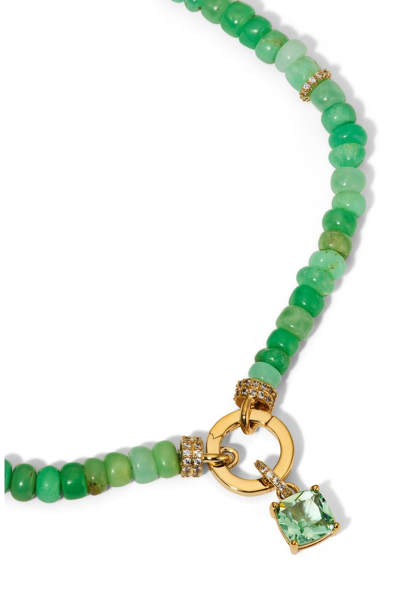 Beads of Paradise Chrysoprase & Cubic Zirconia Necklace, Alternate, color, GOLD