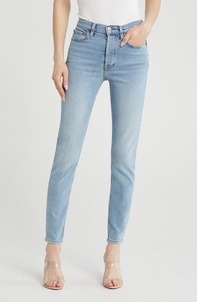 Re/Done High Waist Skinny Jeans, Main, color, Mid 90S