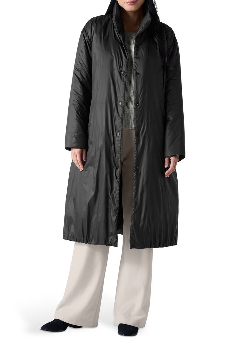 Eileen Fisher High Collar Insulated Coat, Main, color, 