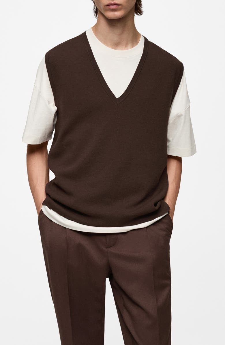 MANGO V-Neck Vest, Main, color, 