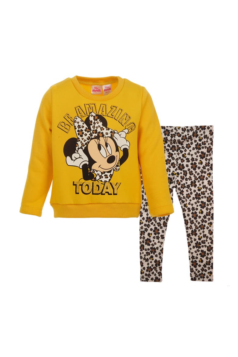 Sweatshirt & Leggings Set, Main, color, Yellow