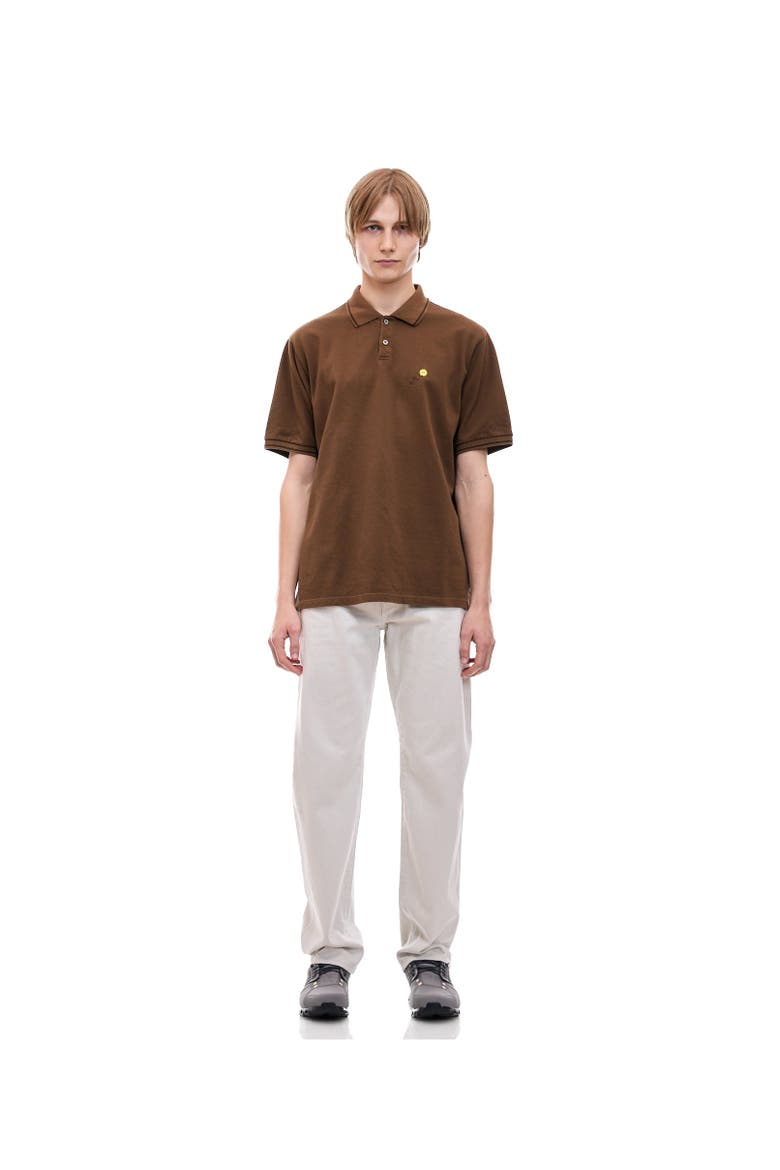 Floral Polo, Alternate, color, Brown