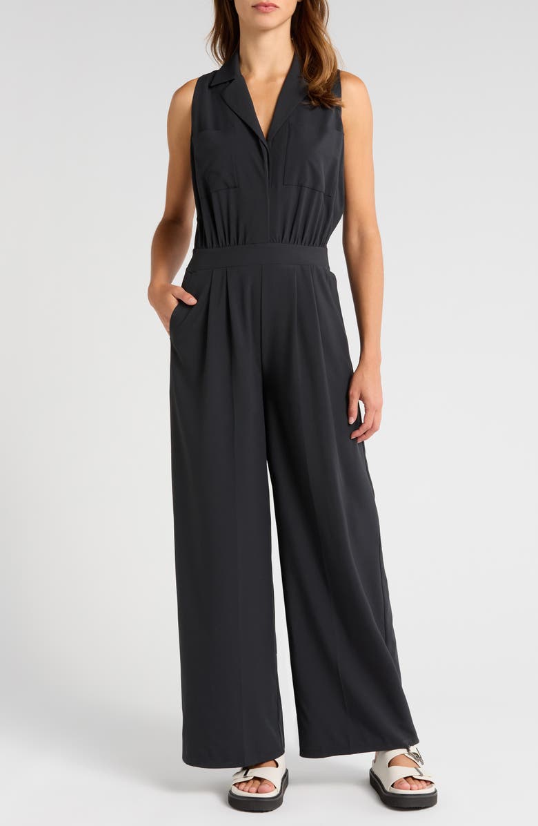 Rhone Mirage Sleeveless Jumpsuit, Main, color, Black
