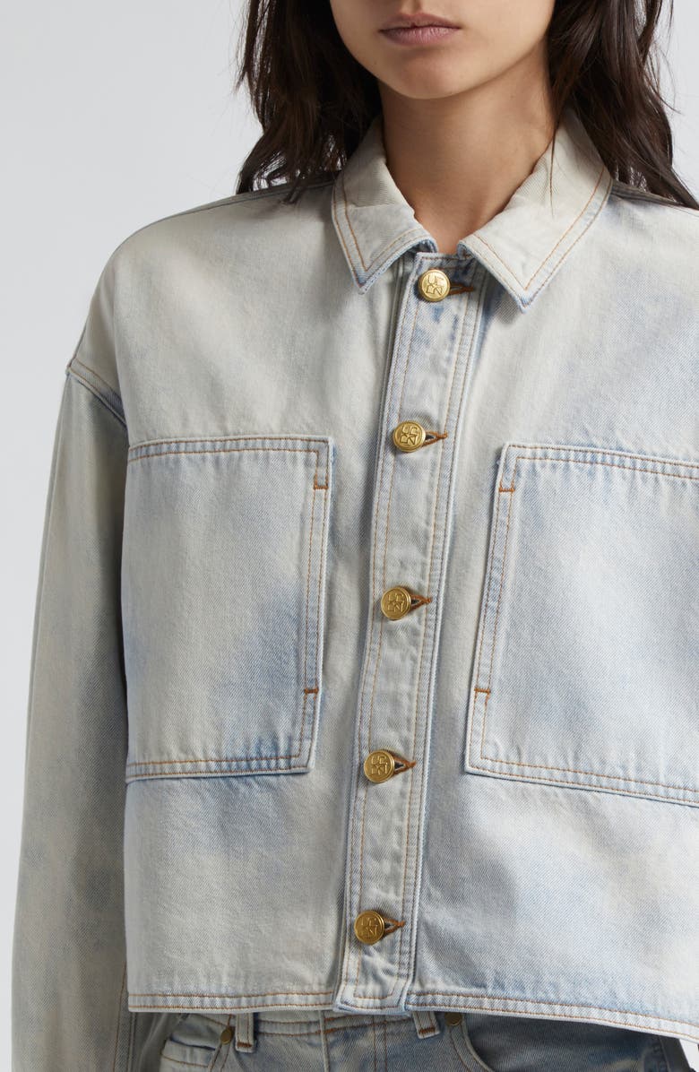 Ulla Johnson The Bobbi Denim Trucker Jacket, Alternate, color, 