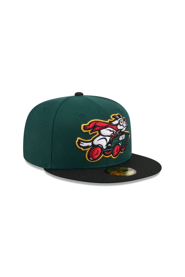 Men's New Era  Dark Green Hickory Crawdads Theme Nights 59FIFTY Fitted Hat, Alternate, color, Dark Green