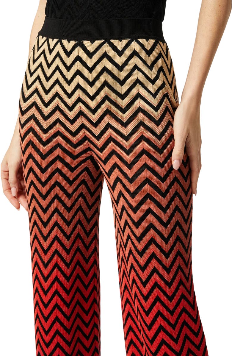 Missoni Straight Trousers With Dégradé Chevron Motif, Alternate, color, Multicoloured