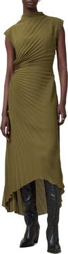 AllSaints Rayanna Pleated Cap Sleeve Dress