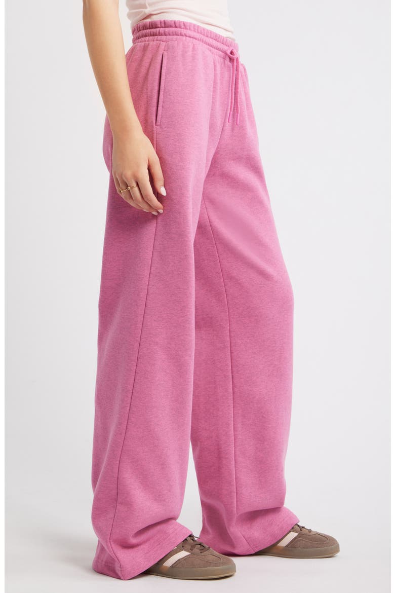 Baggy Wide Leg Sweatpants, Alternate, color, PINK AZALEA HEATHER