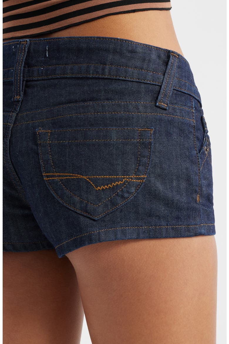 Piper Low Rise Denim Shorts, Alternate, color, RINSE
