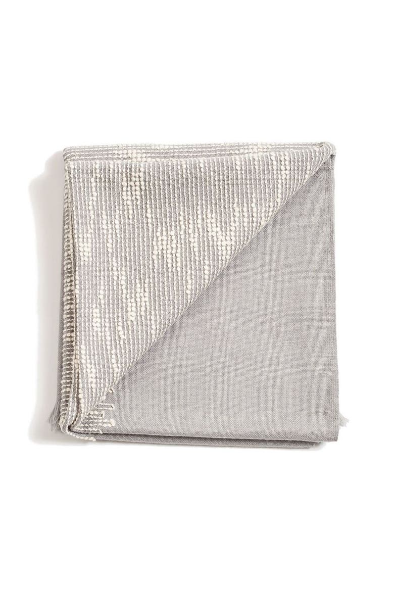Flo Brown Merino Textured Handloom Throw, Main, color, Brown/Grey
