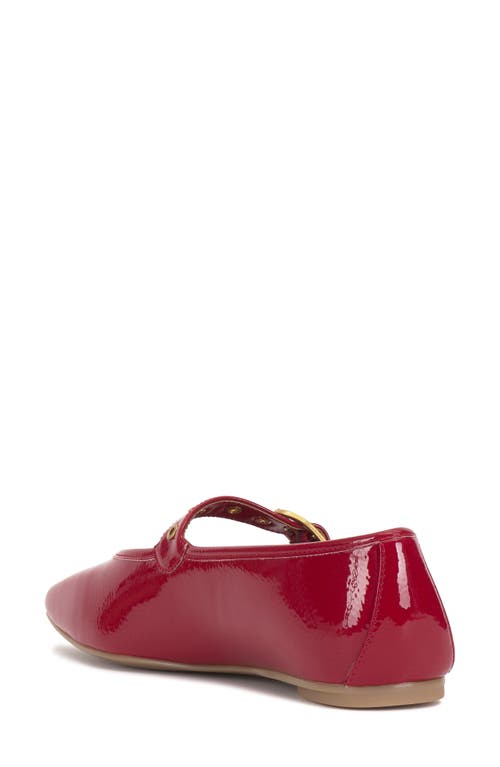 Vince Camuto Vinica Square Toe Mary Jane Flat In Orange