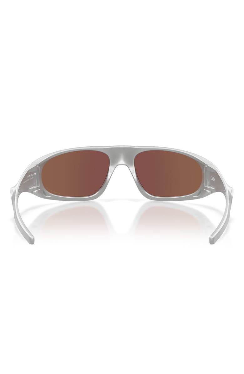 Oakley Neoforma 60mm Prizm<sup>™</sup> Polarized Oval Sunglasses, Alternate, color, Silver / Prizm Deep Water