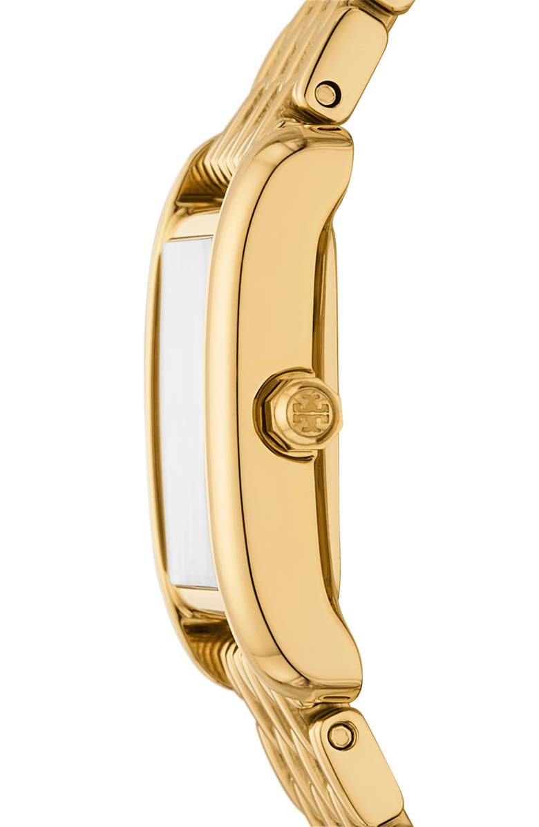 Tory Burch The Small Eleanor Stainless Steel Watch, 19mm x 28mm, Alternate, color, Gold