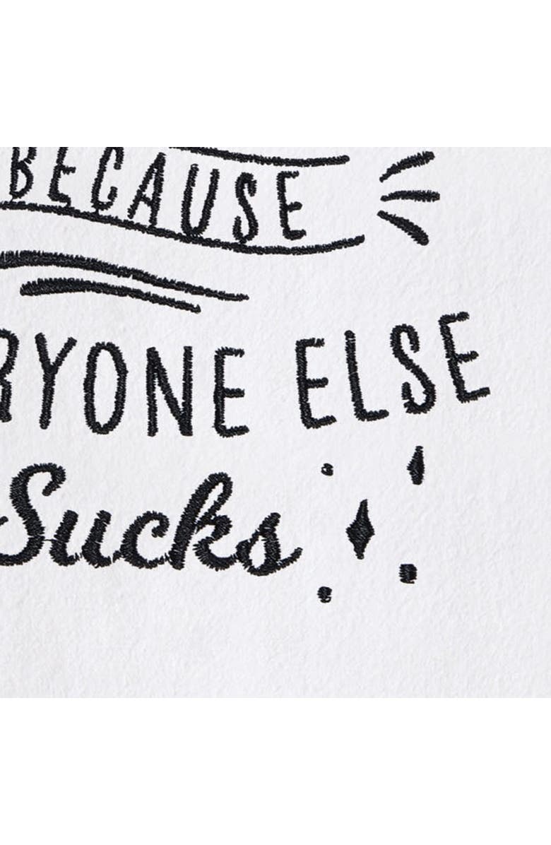 C&F Home Everyone Sucks Kitchen and Bathroom Embroidered Hand Towel, Alternate, color, Black