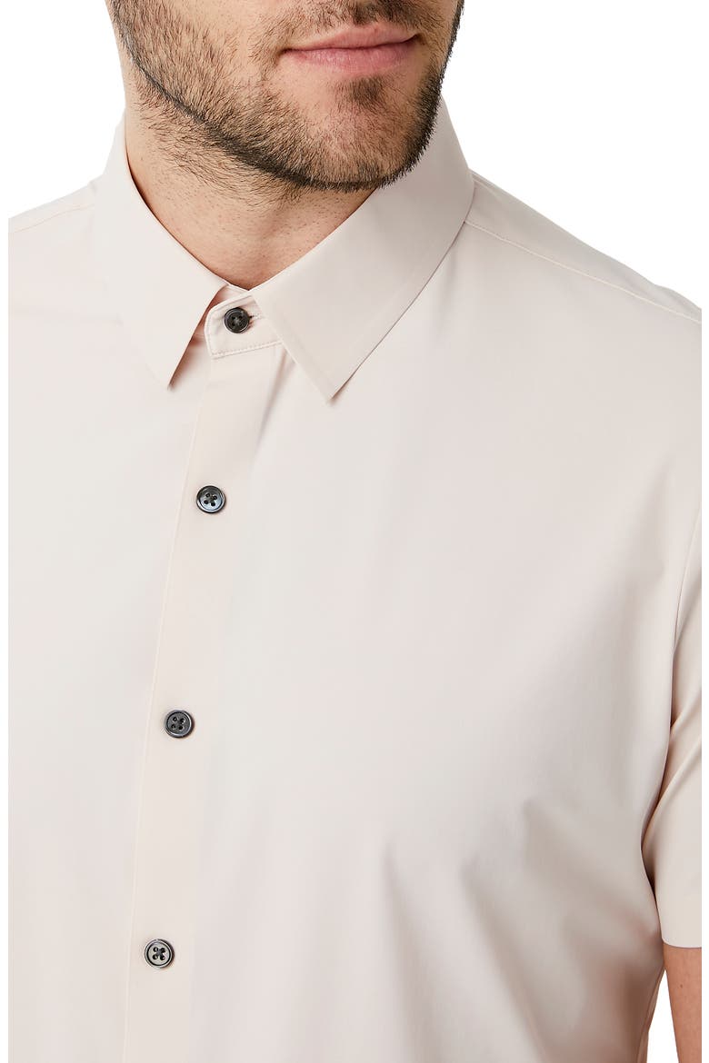 American Me Slim Fit Short Sleeve Button-Up Performance Shirt, Alternate, color, ROSE QUARTZ