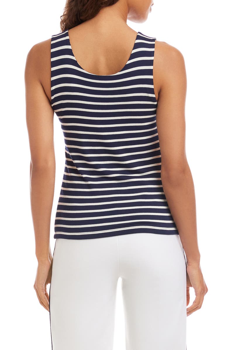 Karen Kane Stripe Scoop Neck Tank, Alternate, color, Stripe