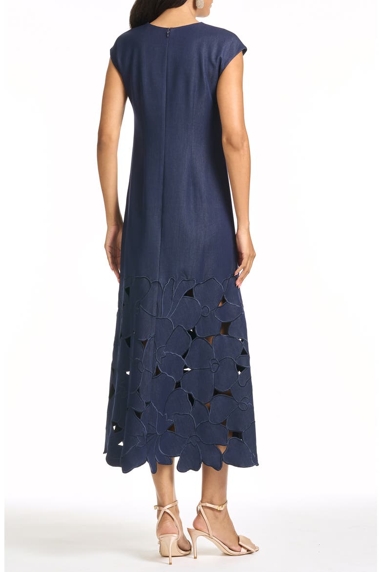 Sabette Denim Midi Dress, Alternate, color, DENIM