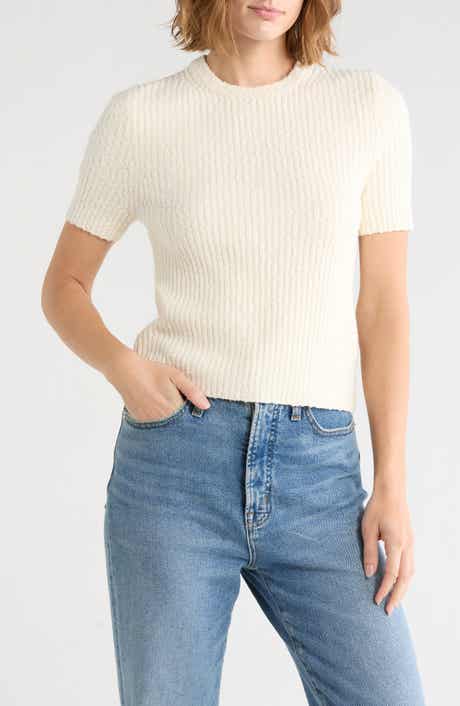 Bouclé Knit Sweater Top