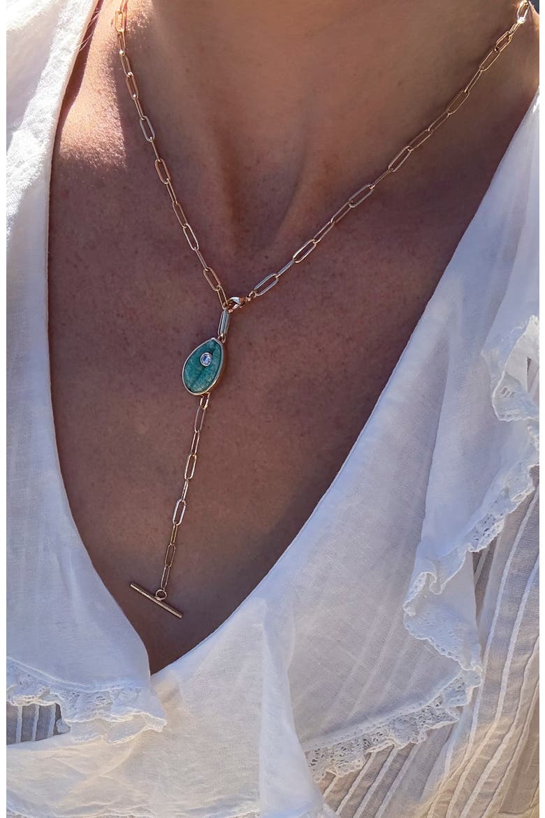 Cowrie Charm, Alternate, color, AMAZONITE