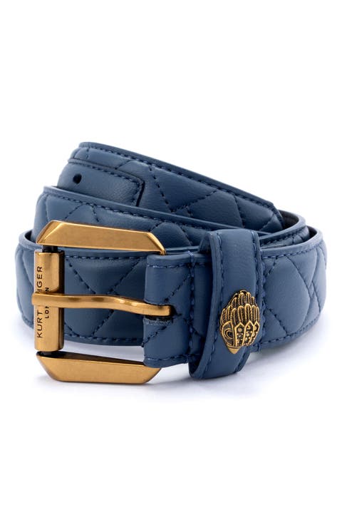Micro Quilt Leather Belt